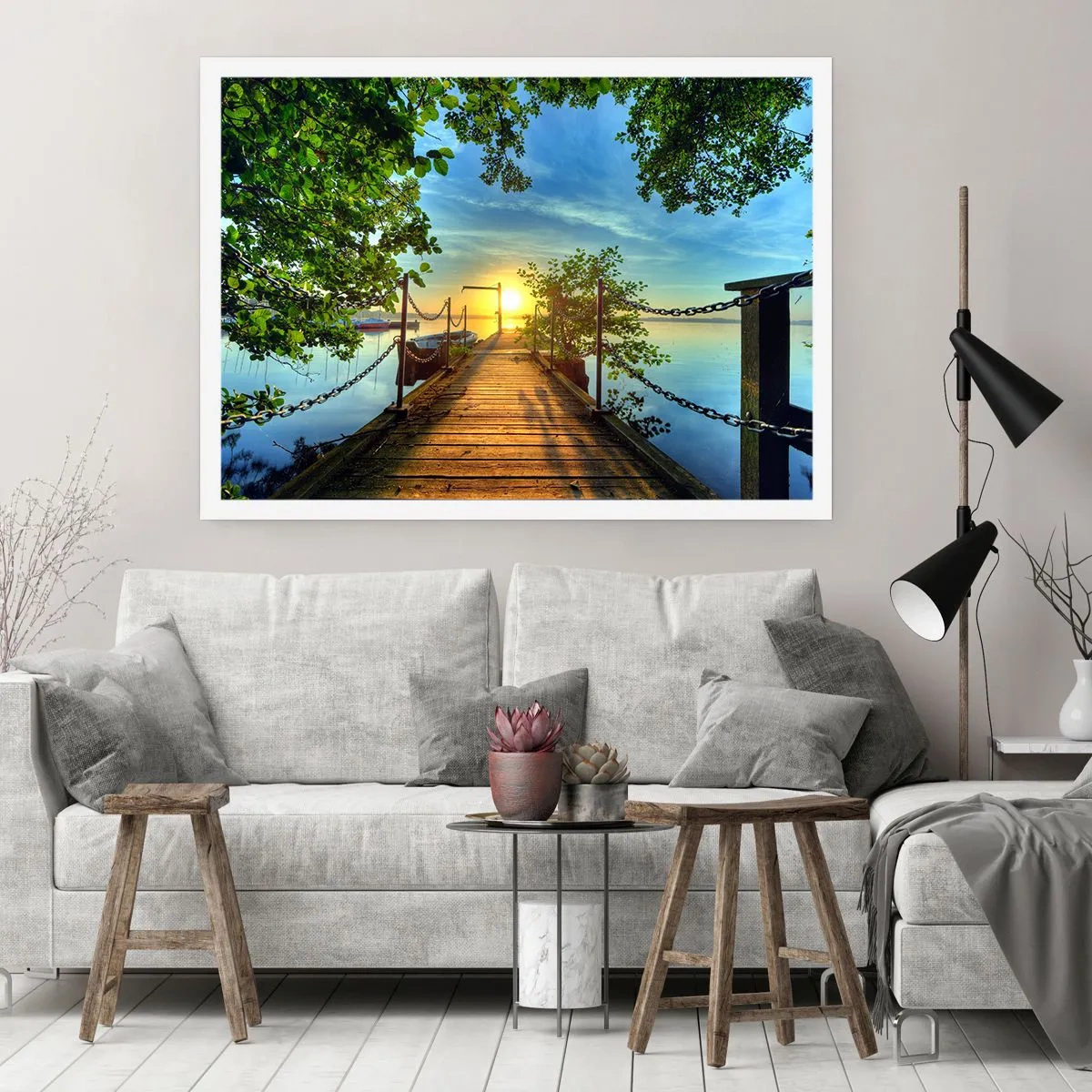 Poster - Westen auf dem Wasser - 50x40 cm