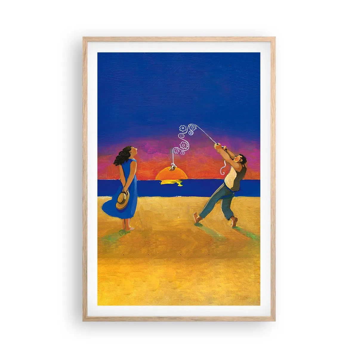 Poster in einem Rahmen aus heller Eiche - Mehr als ein Sternchen vom Himmel - 61x91 cm