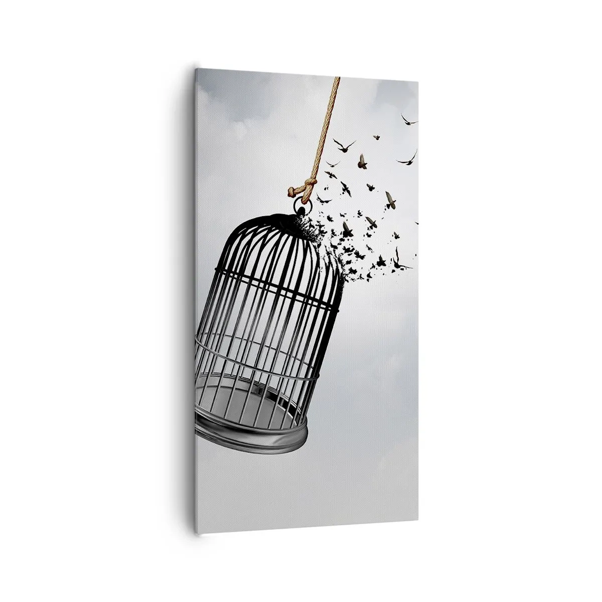 Bild auf Leinwand - Leinwandbild - Glaube ... Hoffnung ... Freiheit! - 65x120 cm