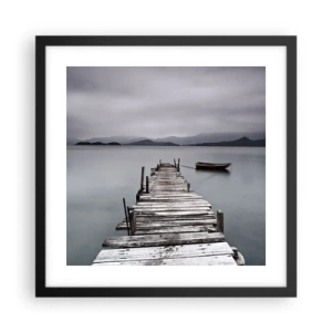 Poster in einem schwarzem Rahmen - Du kannst morgen gehen - 40x40 cm