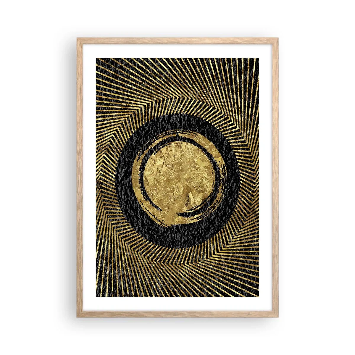 Poster in einem Rahmen aus heller Eiche - Glamour-Komposition - 50x70 cm