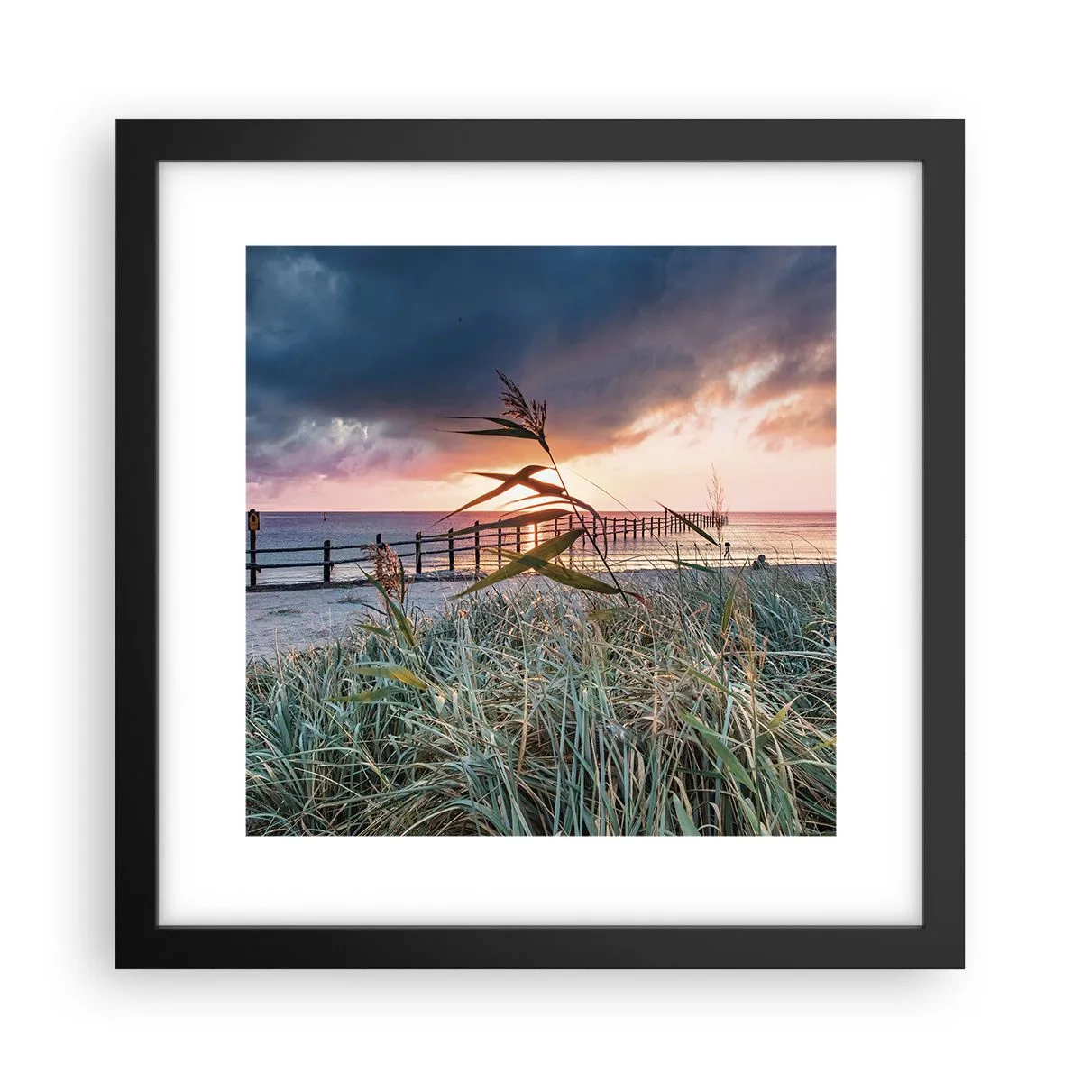 Poster in einem schwarzem Rahmen - Es vergeht nicht mit dem Wind - 30x30 cm