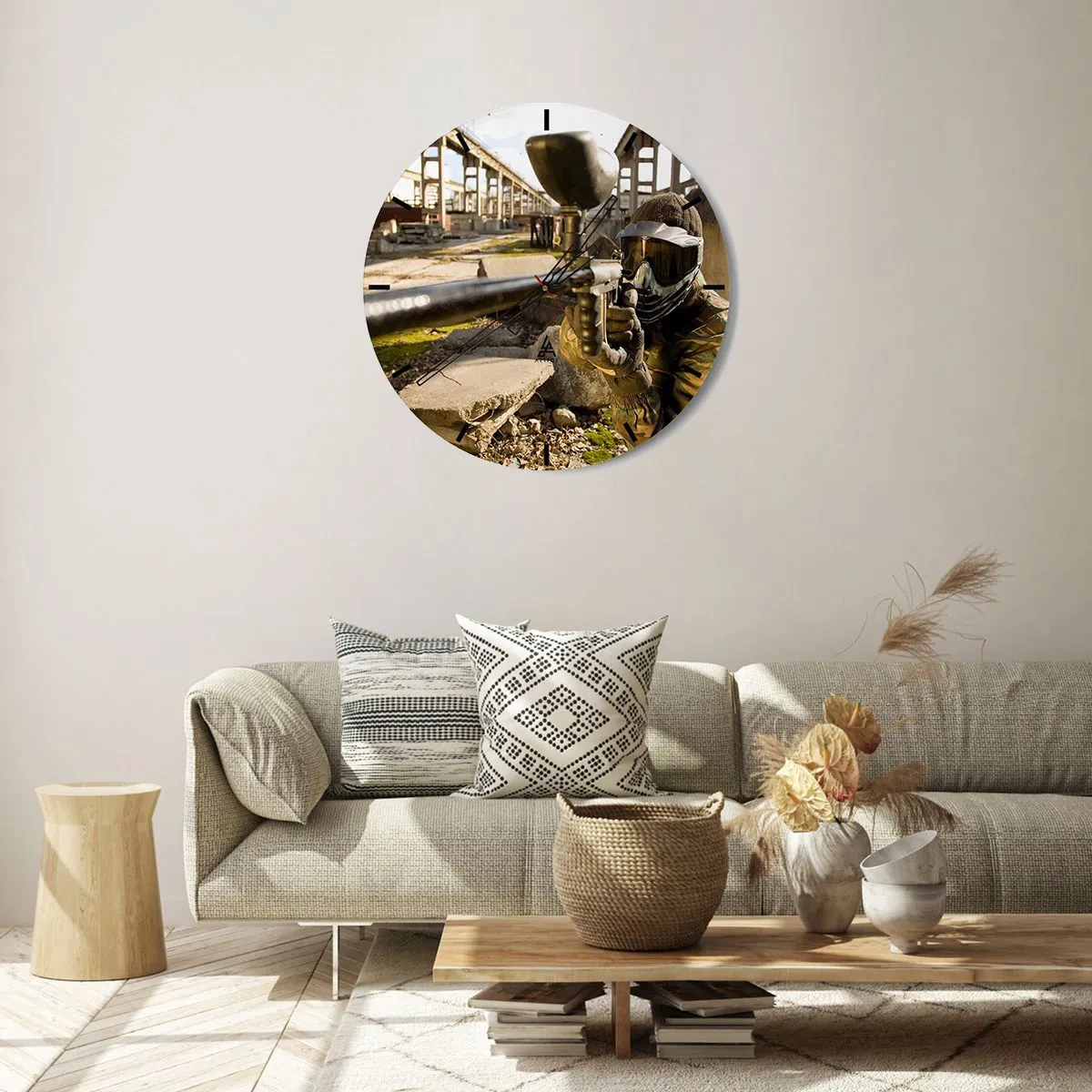 Wanduhr - Glasuhr - Auch du kannst ein Held werden - 40x40 cm