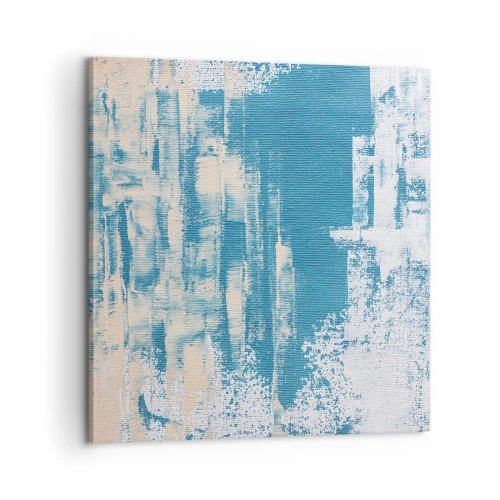 Bild auf Leinwand - Leinwandbild - Durch einen Eiszapfen - 60x60 cm