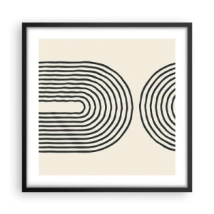 Poster in einem schwarzem Rahmen - In einem Moment ... - 50x50 cm