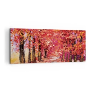 Bild auf Leinwand - Leinwandbild - Herbstlicher Eindruck - 100x40 cm