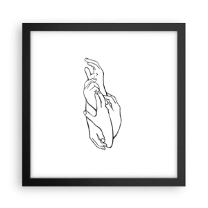 Poster in einem schwarzem Rahmen - Gute Geste - 30x30 cm