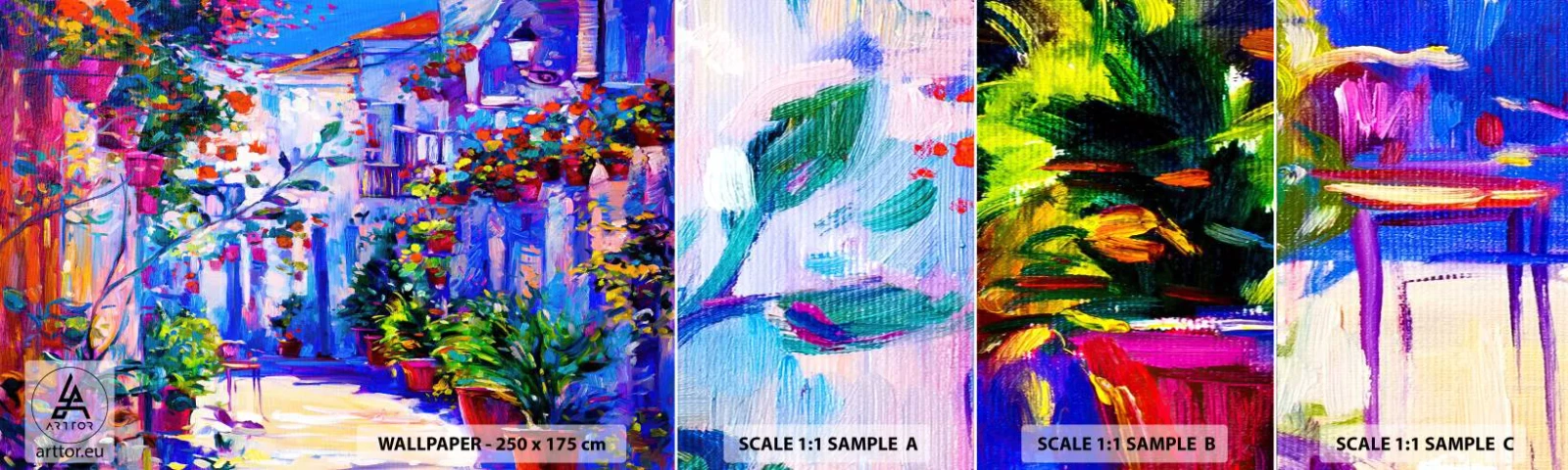 Fototapetenmuster Standard Eco - Impresja - eine italienische Straße - Stadt, Die Architektur, Italien - 100x30 cm