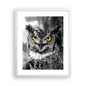 Poster in einem weißen Rahmen - Nichts wird sich verstecken - 40x50 cm