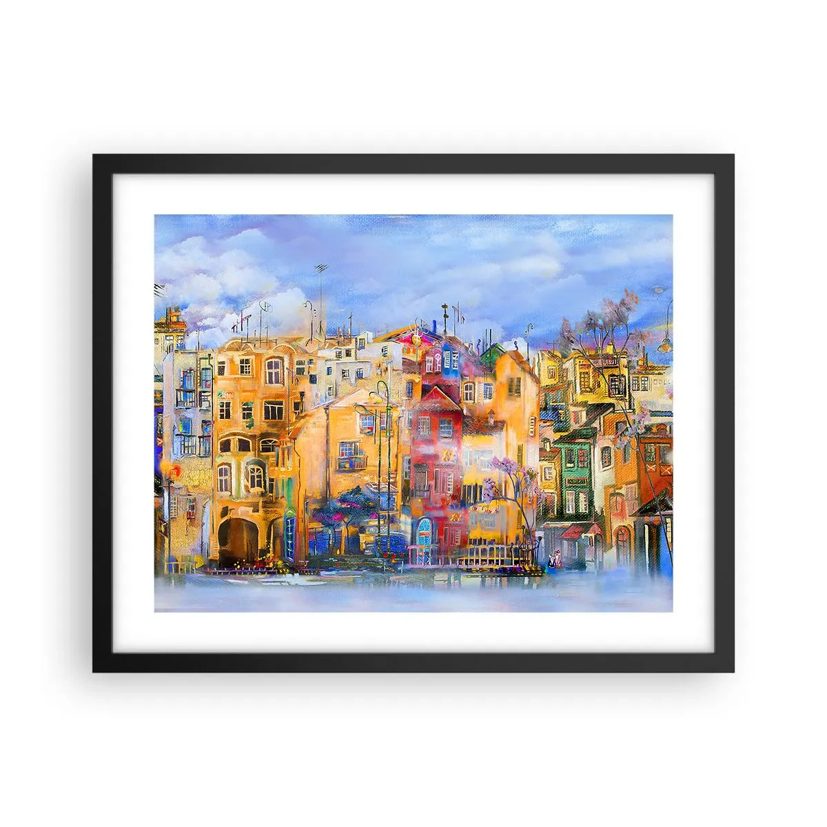 Poster in einem schwarzem Rahmen - Wir sind zusammen - 50x40 cm