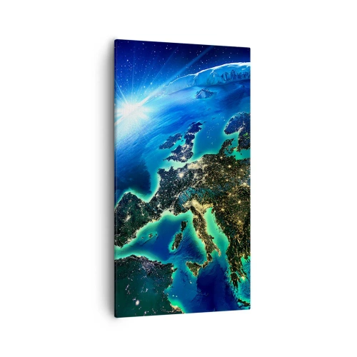 Bild auf Leinwand - Leinwandbild - Funkelndes Europa - 55x100 cm