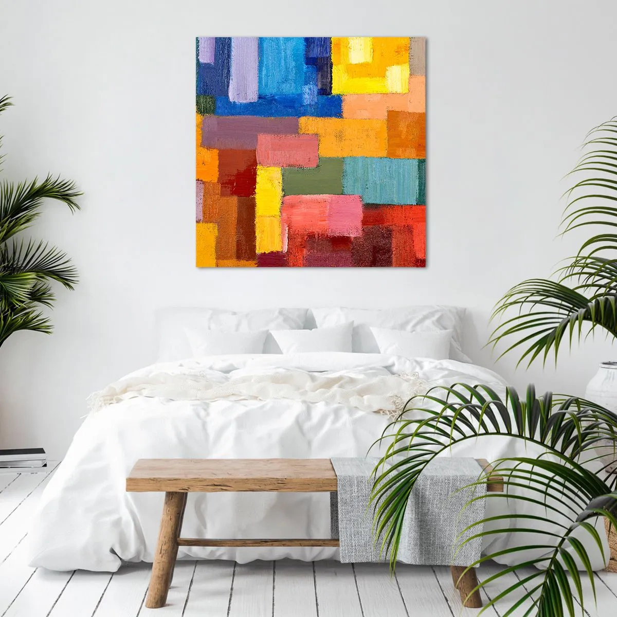 Bild auf Leinwand - Leinwandbild - Jeder ist anders, alle bunt - 40x40 cm