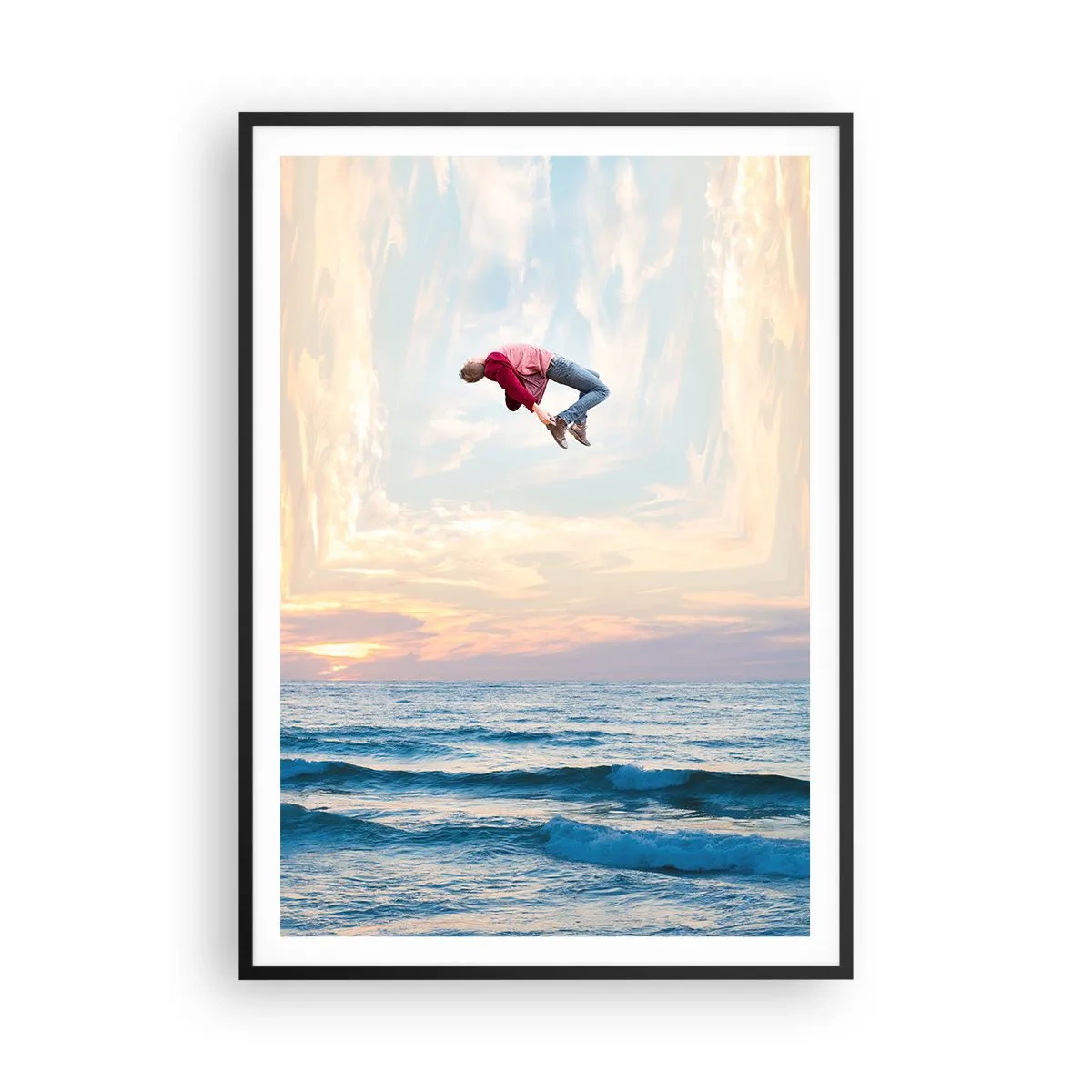 Poster in einem schwarzem Rahmen - In eine andere Dimension - 70x100 cm