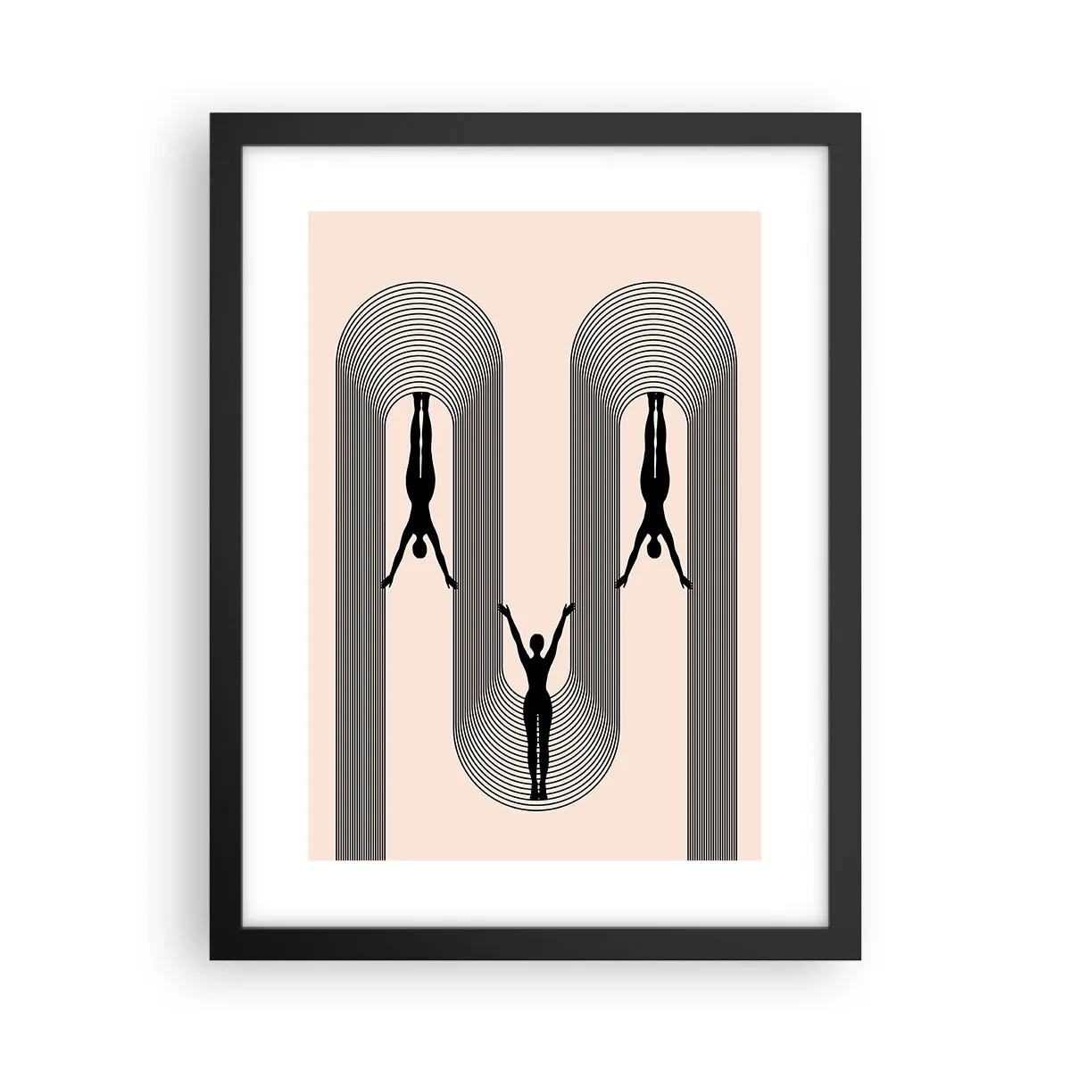 Poster in einem schwarzem Rahmen - Verkehrt herum - 30x40 cm