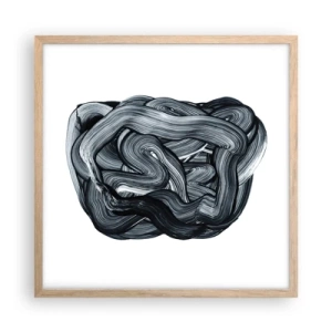 Poster in einem Rahmen aus heller Eiche - Es ist nicht so einfach - 50x50 cm