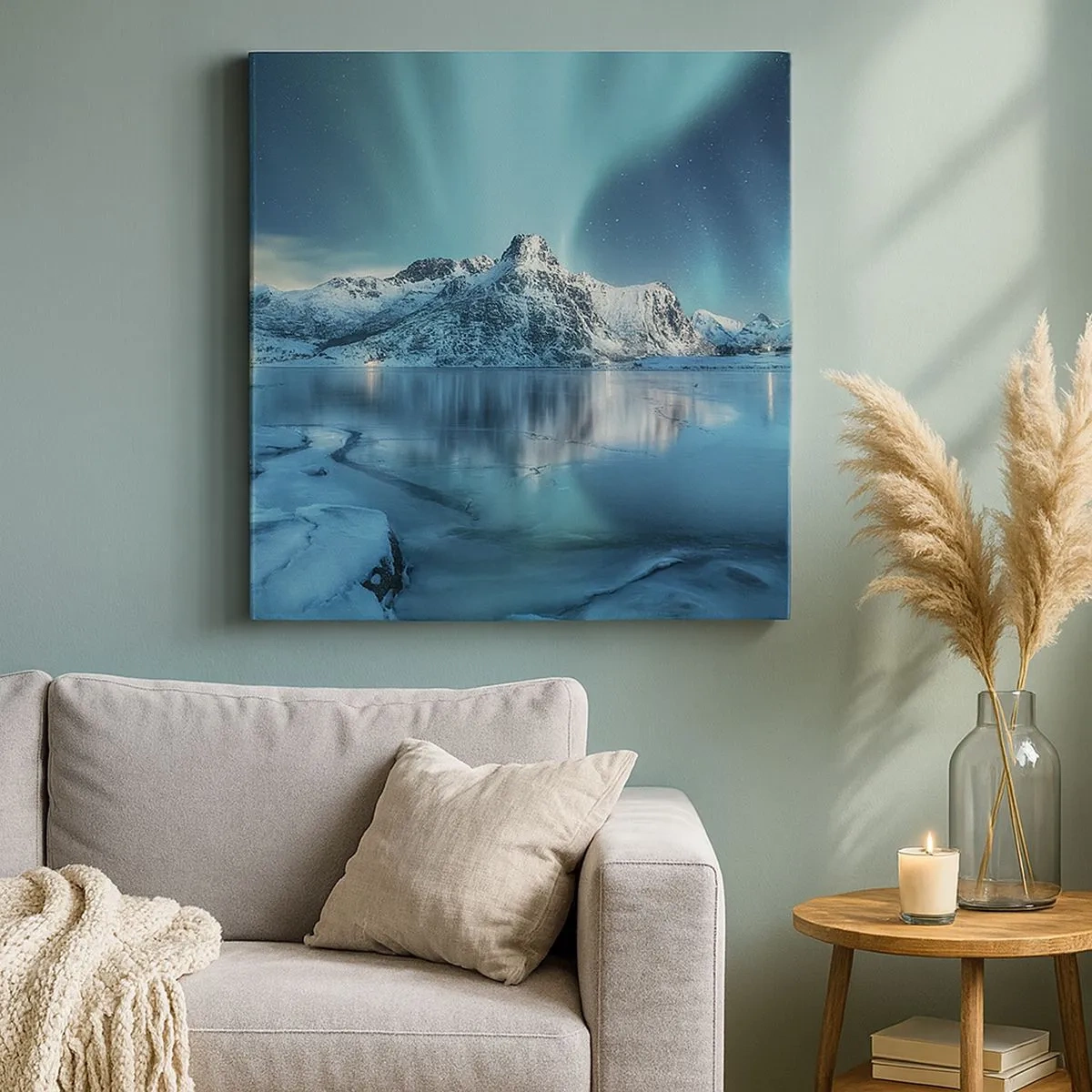 Bild auf Leinwand - Leinwandbild - Lichtnacht - 30x30 cm