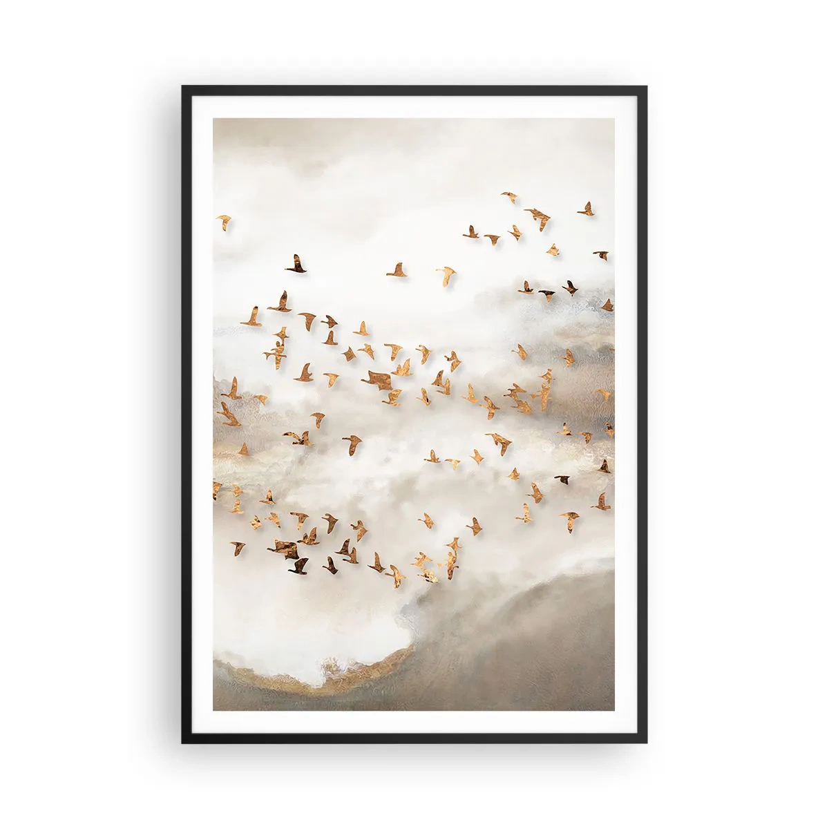 Poster in einem schwarzem Rahmen - Es ist schon die Zeit… - 70x100 cm