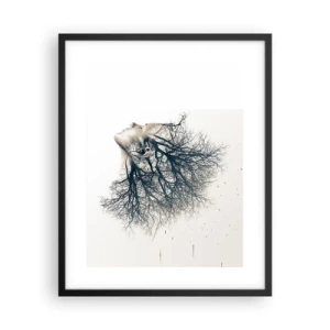 Poster in einem schwarzem Rahmen - Dem Rauschen der Bäume lauschen - 40x50 cm