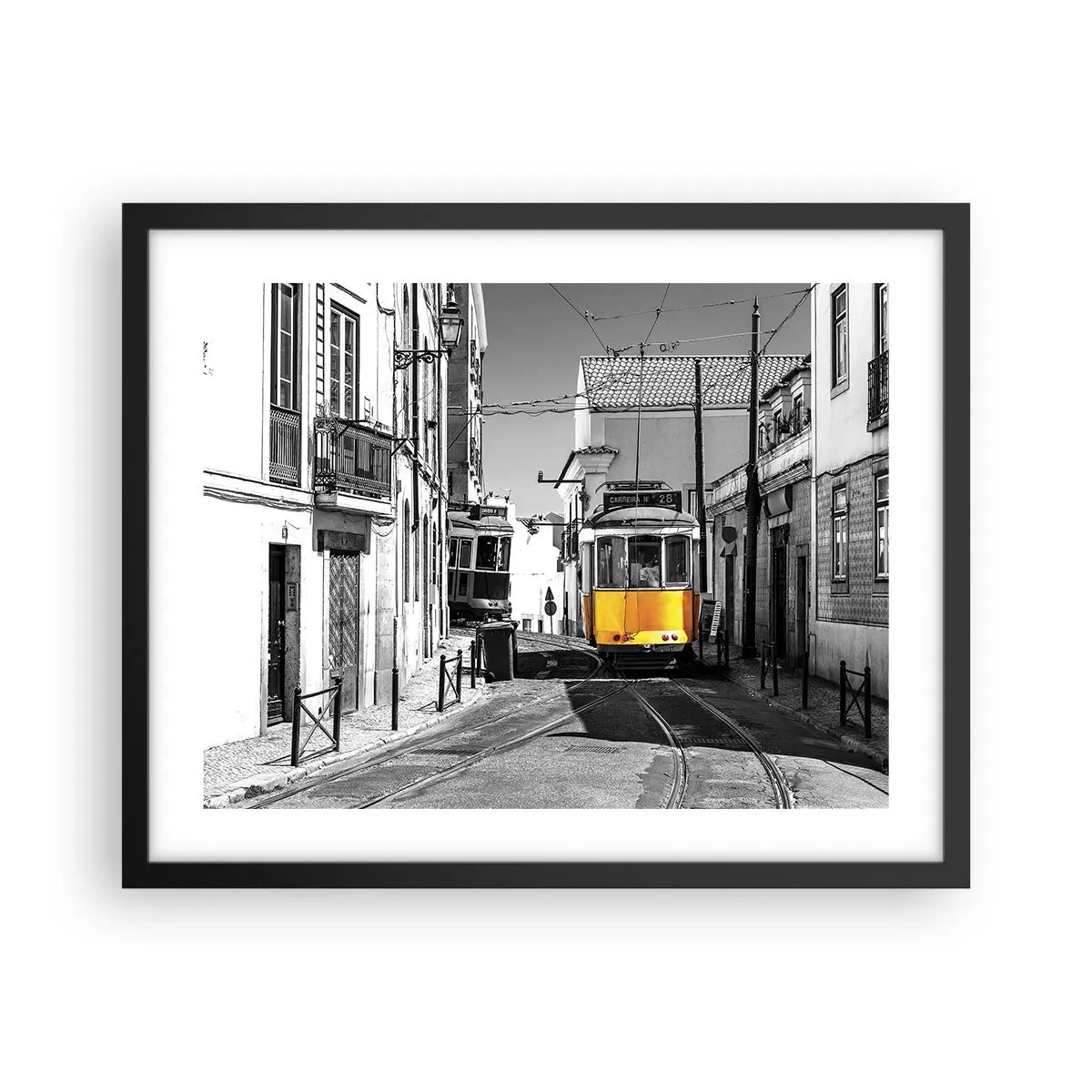 Poster in einem schwarzem Rahmen - Der Geist von Lissabon - 50x40 cm