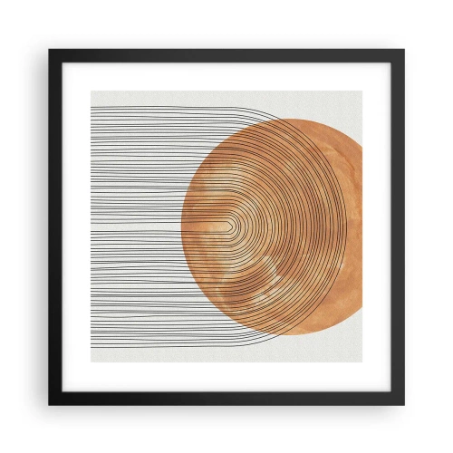 Poster in einem schwarzem Rahmen - SonnenKomposition - 40x40 cm