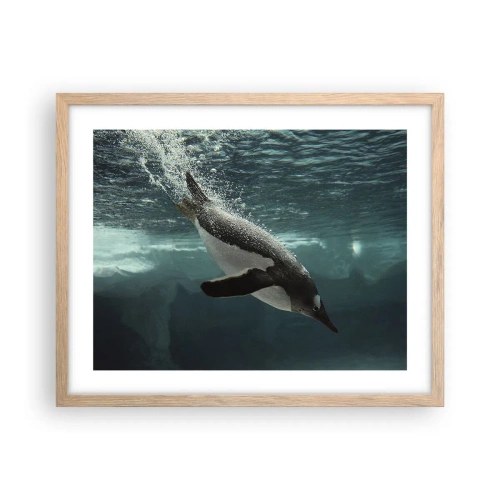Poster in einem Rahmen aus heller Eiche - Willkommen in meiner Welt - 50x40 cm
