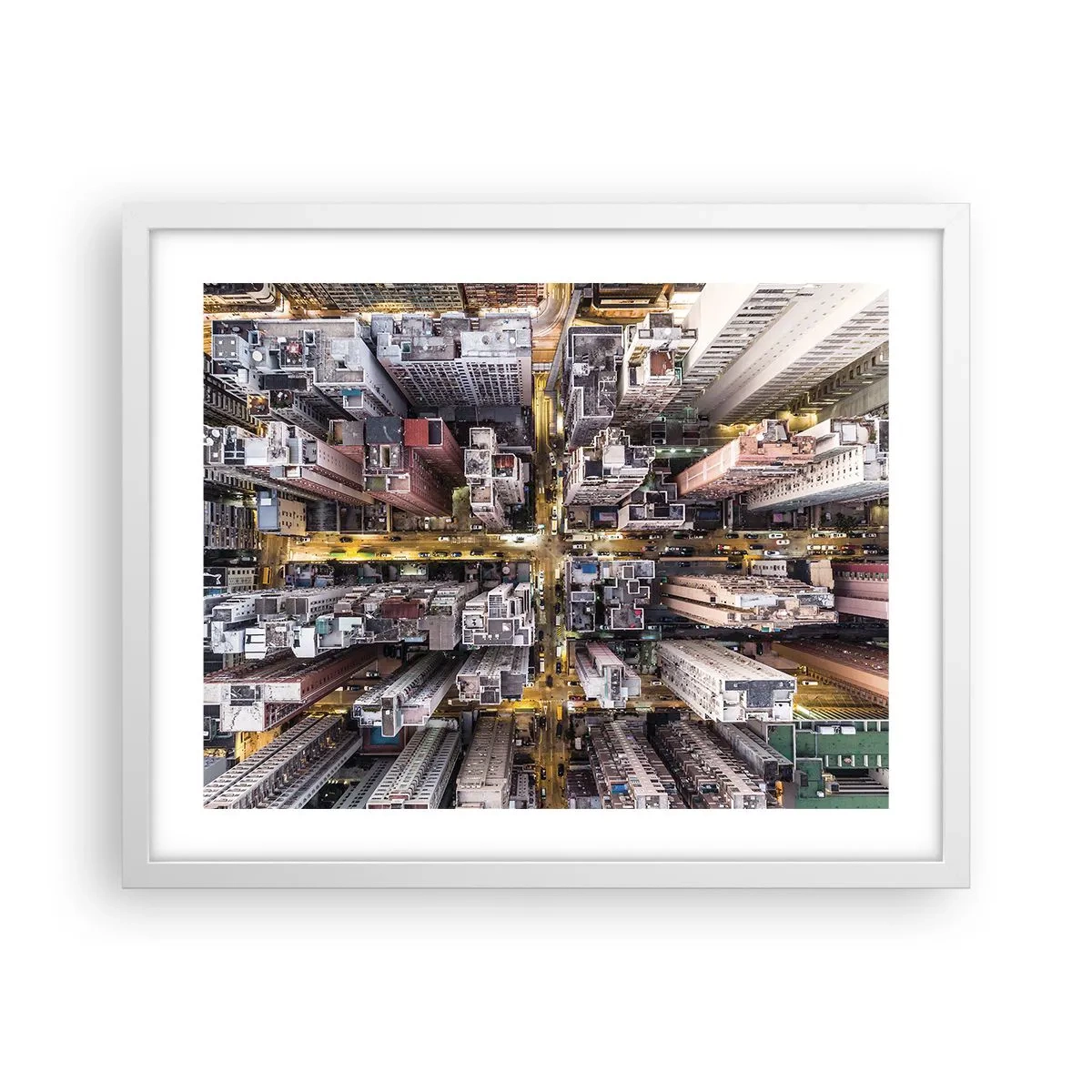 Poster in einem weißen Rahmen - Grüße aus Hongkong - 50x40 cm
