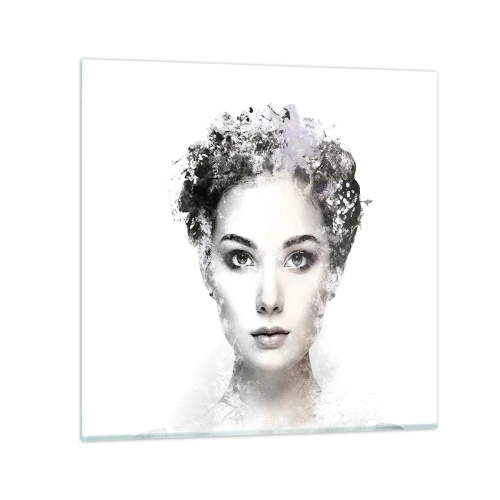 Glasbild - Bild auf glas - Ein äußerst stilvolles Portrait - 70x70 cm