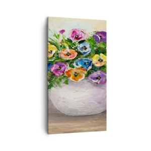 Bild auf Leinwand - Leinwandbild - Stillleben mit einer weißen Vase - 45x80 cm