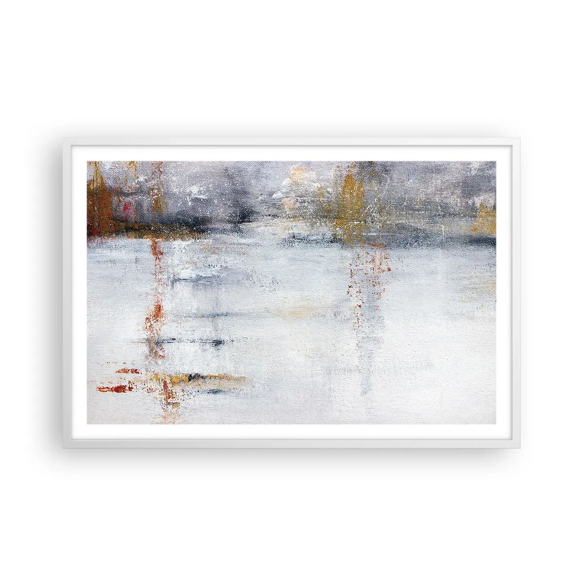 Poster in einem weißen Rahmen - Hinter dem Luftvorhang - 91x61 cm