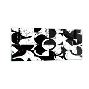Glasbild - Bild auf glas - Weiß ist weiß und schwarz ist schwarz - 100x40 cm