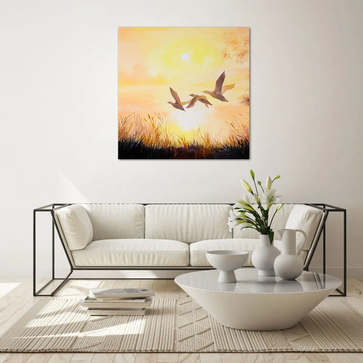 Glasbild - Bild auf glas - Der Beginn einer langen Reise - 70x70 cm