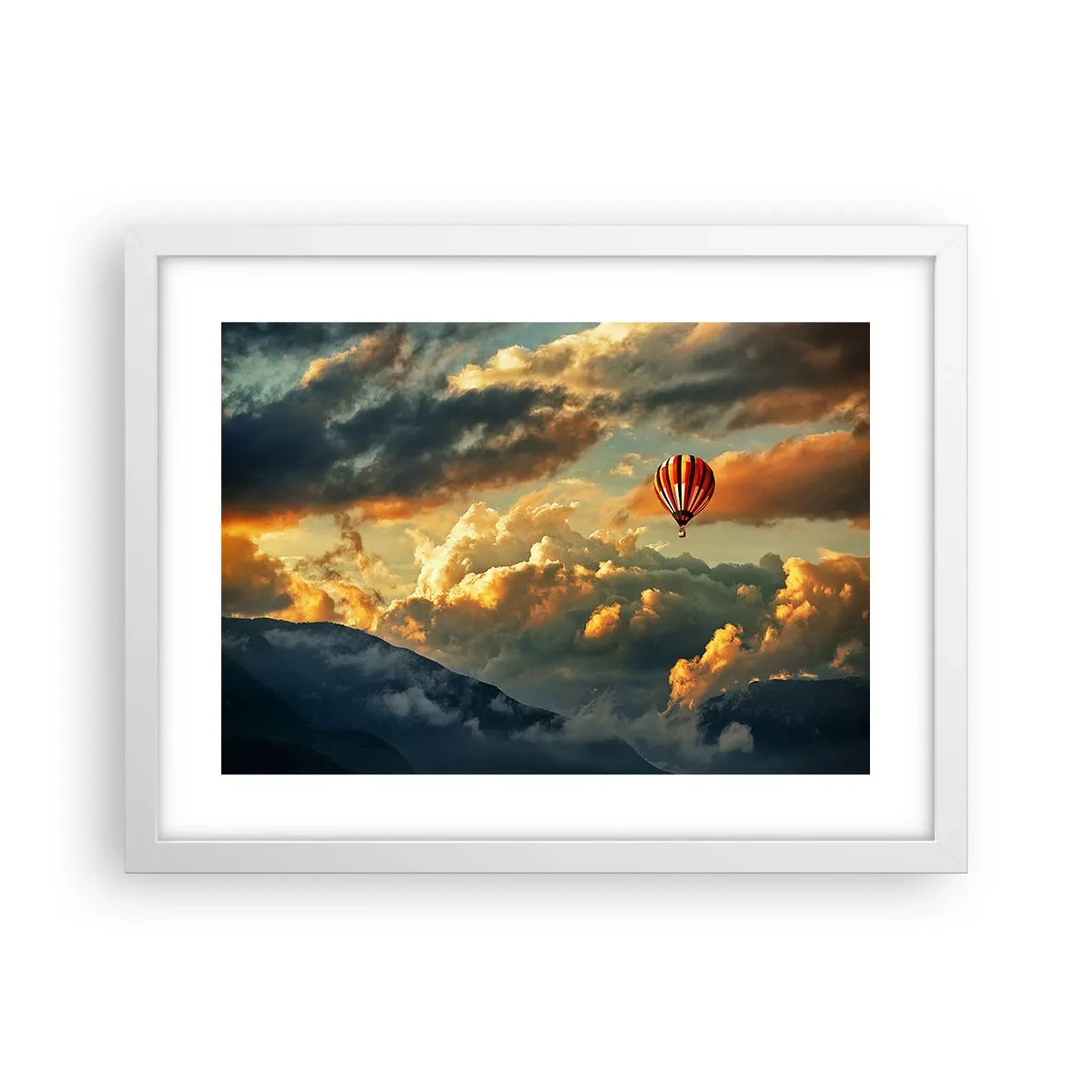 Poster in einem weißen Rahmen - Ich fliege, weil ich es will - 40x30 cm