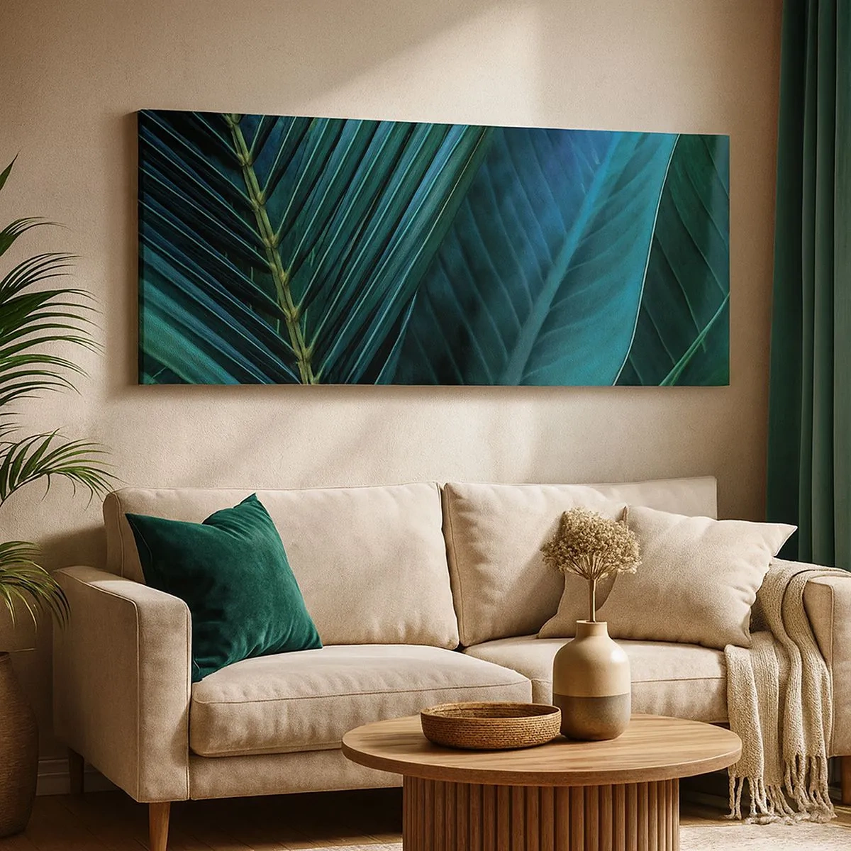 Bild auf Leinwand - Leinwandbild - Die Anatomie des Grüns - 100x40 cm