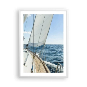 Poster in einem weißen Rahmen - Ahoi, Abenteuer - 50x70 cm