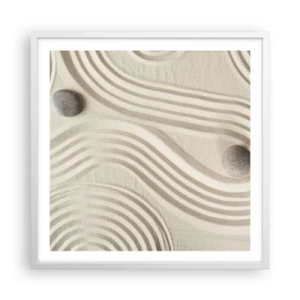 Poster in einem weißen Rahmen - Ein Hauch von Wärme - 60x60 cm