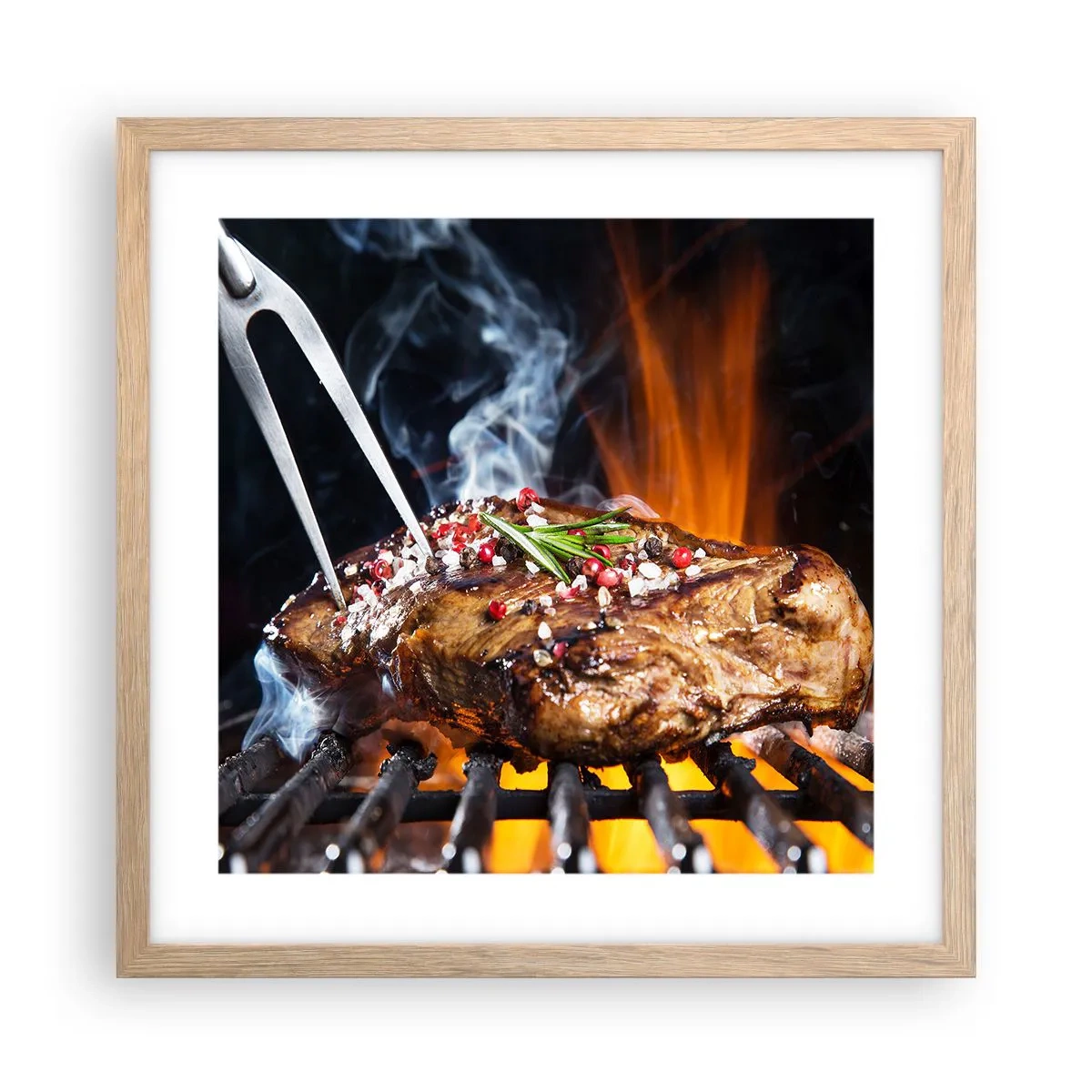 Poster in einem Rahmen aus heller Eiche - Saftig und duftend - 40x40 cm