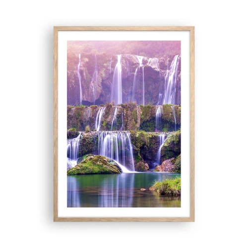 Poster in einem Rahmen aus heller Eiche - Treppe zum Himmel - 50x70 cm