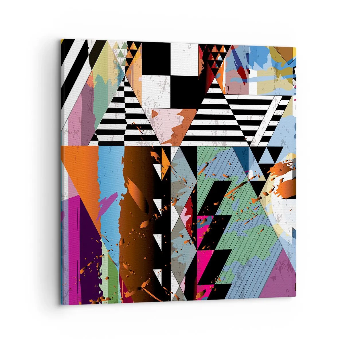 Bild auf Leinwand - Leinwandbild - Geometrisch und organisch - 50x50 cm