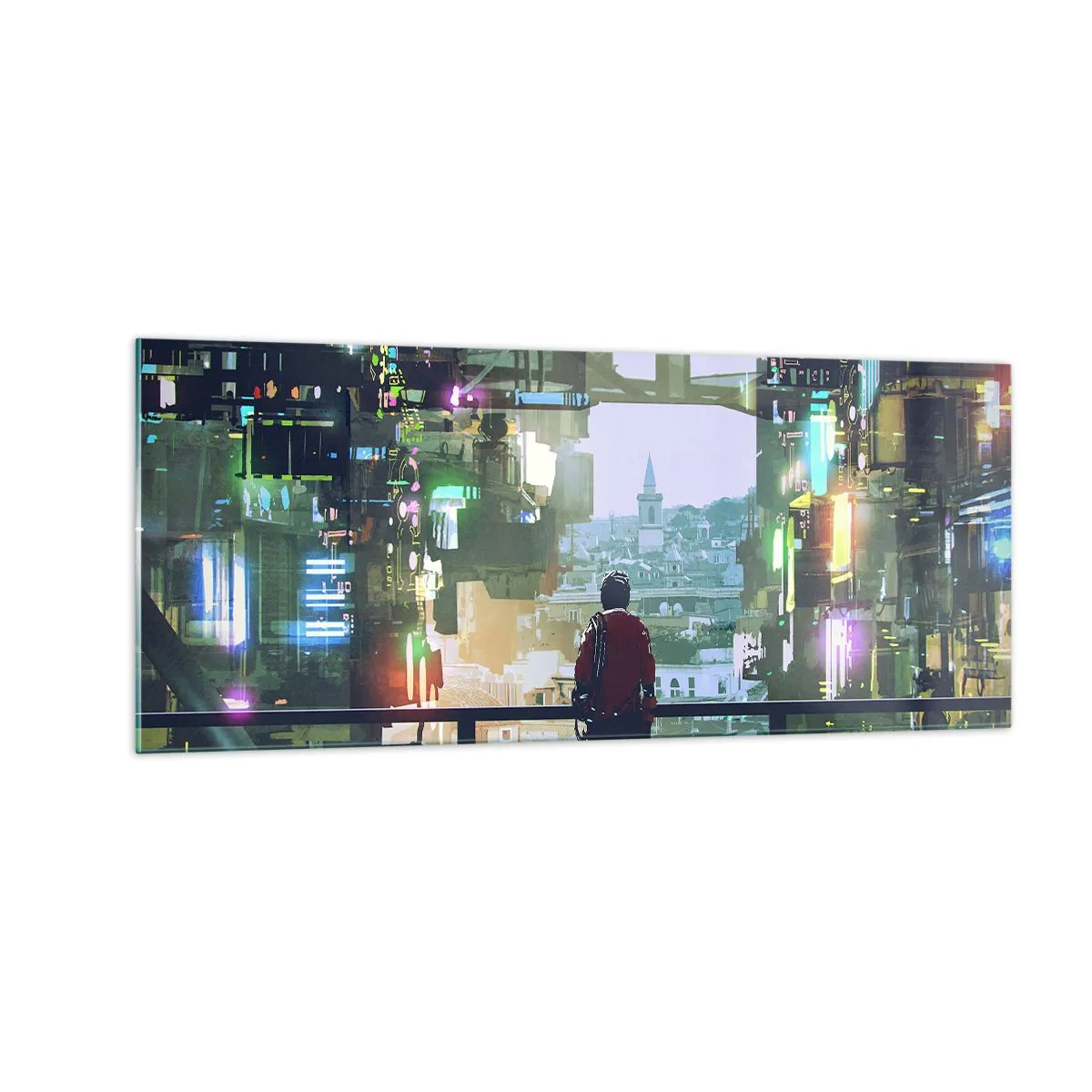 Glasbild - Bild auf glas - Zwei Welten - 100x40 cm