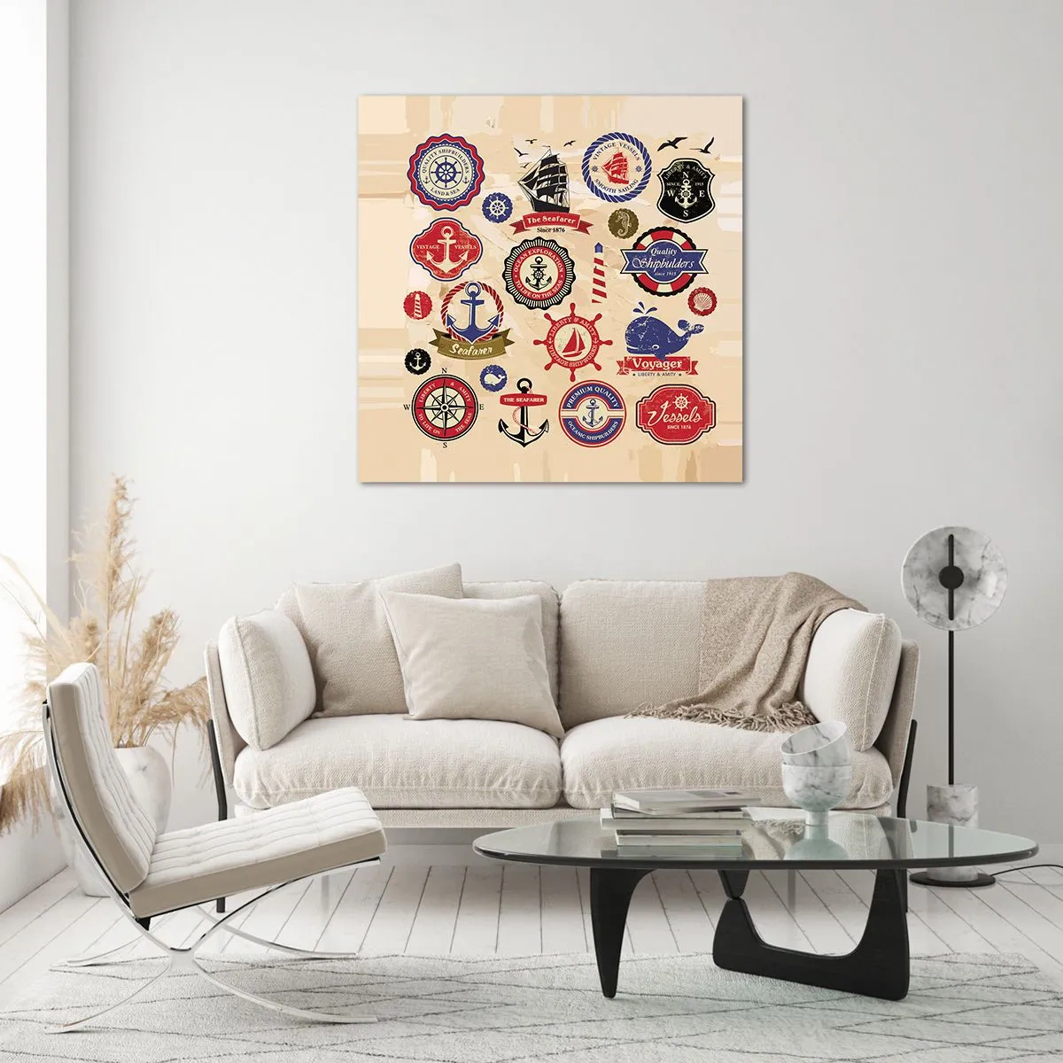 Glasbild - Bild auf glas - Segelbruderschaft - 70x70 cm