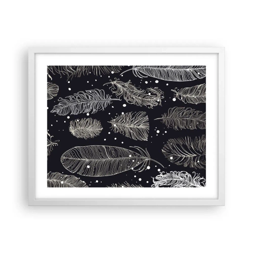 Poster in einem weißen Rahmen - Gefiederte Spitze - 50x40 cm