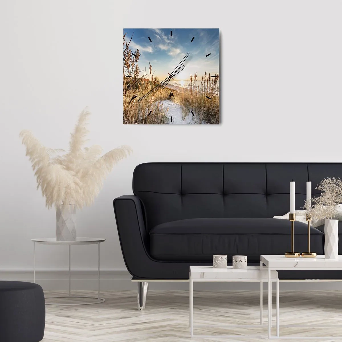 Wanduhr - Glasuhr - Nordstrand - 30x30 cm