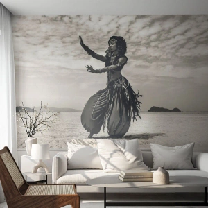 Fototapete Premium Sand - Der Tanz der südlichen Inseln - Tänzer, Indien, Orient - 400x280 cm