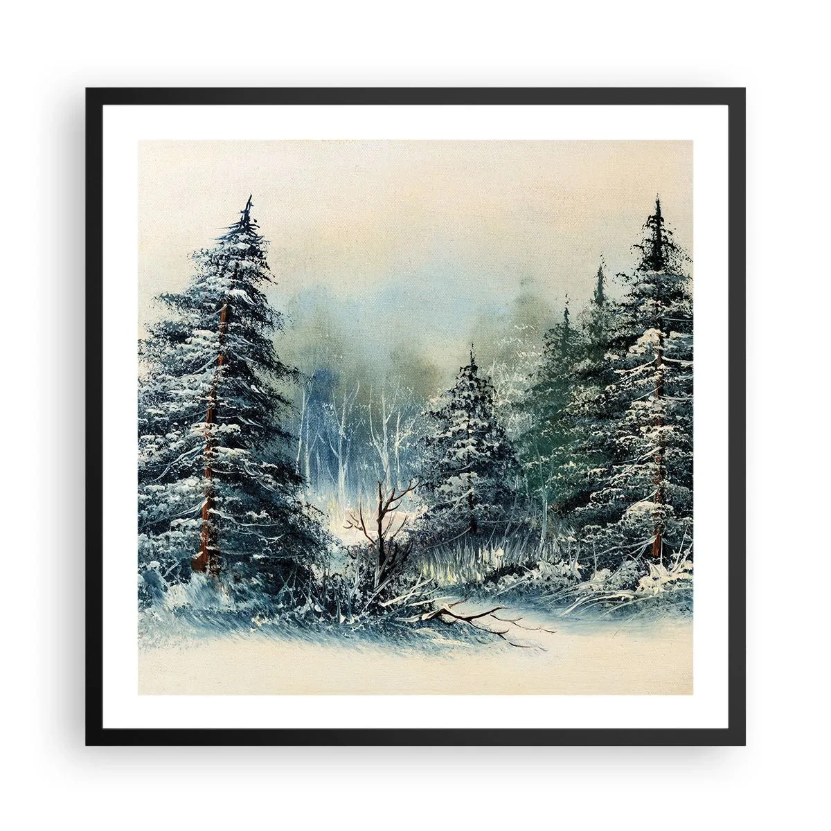Poster in einem schwarzem Rahmen - Bereit für Weihnachten - 60x60 cm