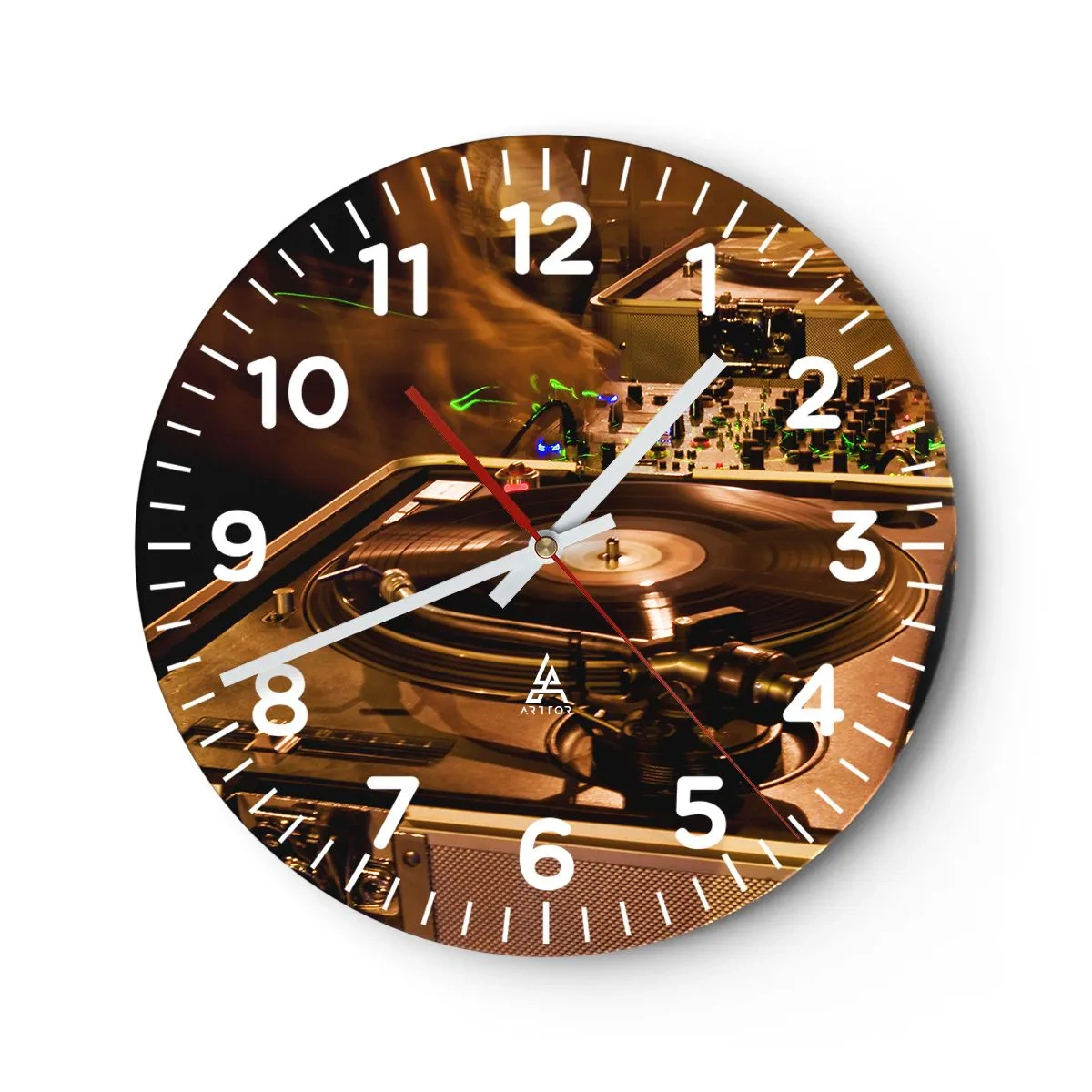 Wanduhr - Glasuhr - Kannst du die Kraft spüren? - 40x40 cm