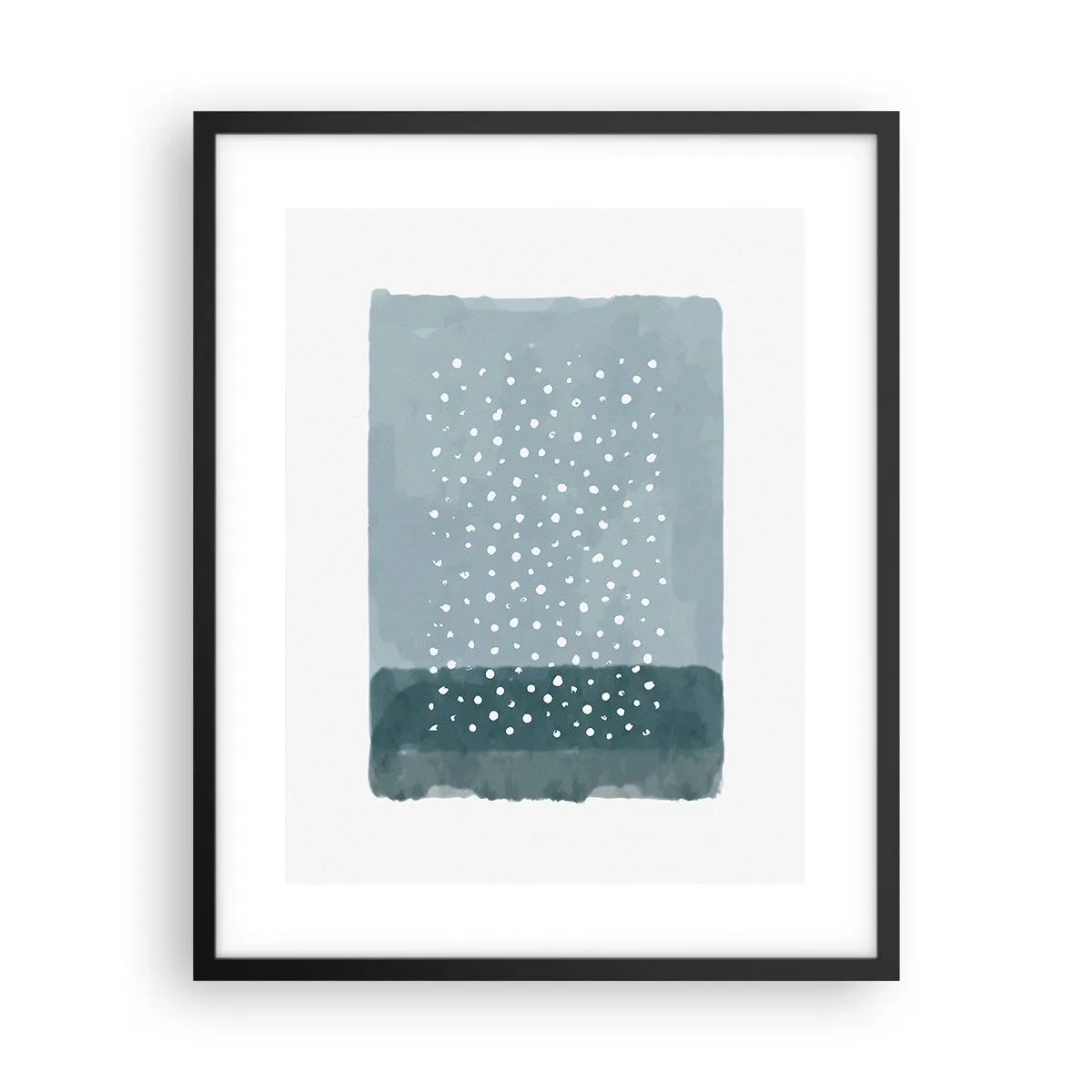 Poster in einem schwarzem Rahmen - Auf Blau gewachsen - 40x50 cm