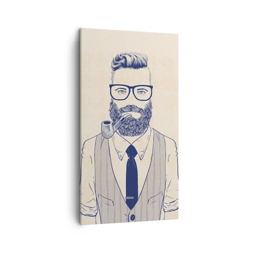 Bild auf Leinwand - Leinwandbild - Fröhlich, maskulin und modisch - 45x80 cm