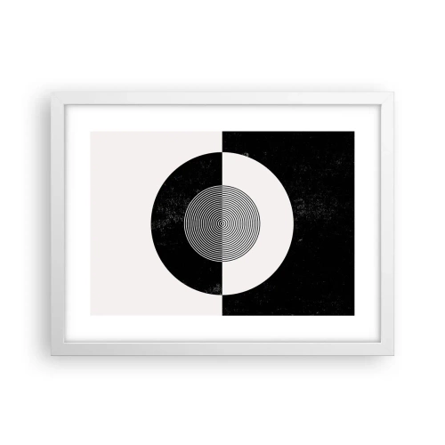 Poster in einem weißen Rahmen - Harmonie in Schwarz und Weiß - 40x30 cm