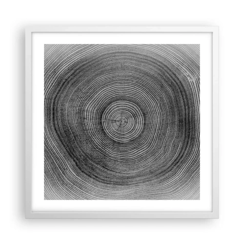 Poster in einem weißen Rahmen - Zeichen der Zeit - 50x50 cm