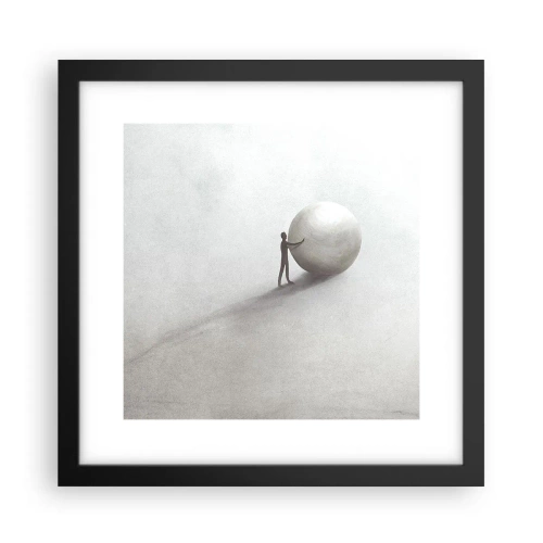 Poster in einem schwarzem Rahmen - Das Spiel des Lebens - 30x30 cm